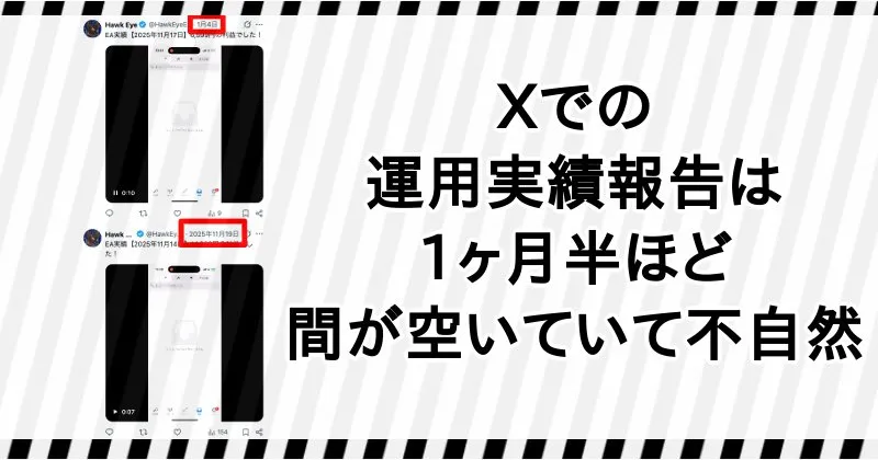 Hawk EyeのXでの運用実績報告には不自然な点がある