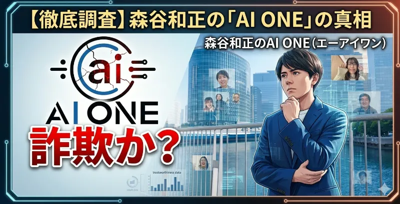 森谷和正のAI ONE（エーアイワン）は詐欺か？エフ・コード子会社化の「黒い計算」と59.8万円の正体を暴く