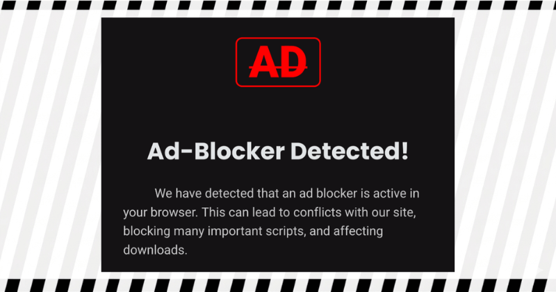 「Tracking Disabled」の警告メッセージの画像