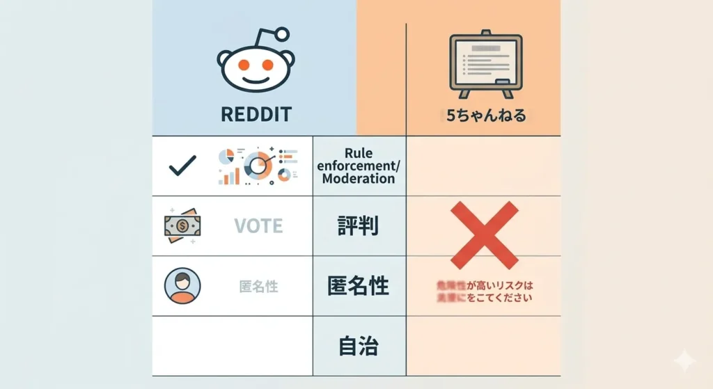 Redditと「5ちゃんねる」の決定的な違い