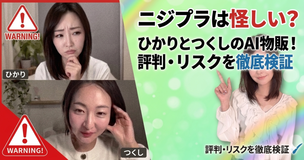 「ニジプラ」は怪しい？ひかり＆つくしのAI物販！評判・リスクを検証