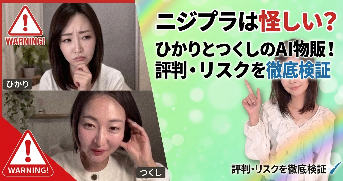 「ニジプラ」は怪しい?ひかり&つくしのAI物販!評判・リスクを検証
