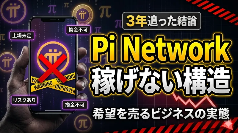 Pi Networkは怪しい？3年追った結論→“稼げない構造”が完成している