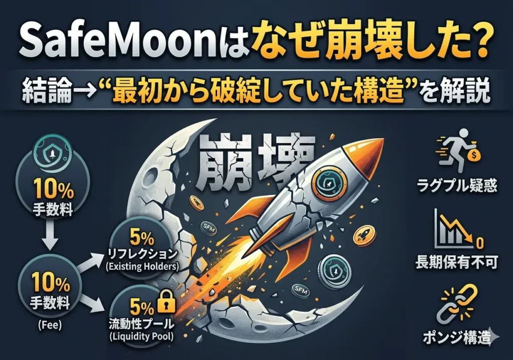 SafeMoonはなぜ崩壊した？結論→“最初から破綻していた構造”を解説