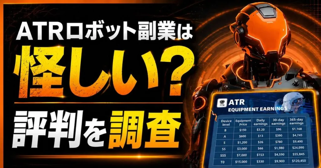 ATRロボット副業は怪しい？評判と登録後の入金画面を調査