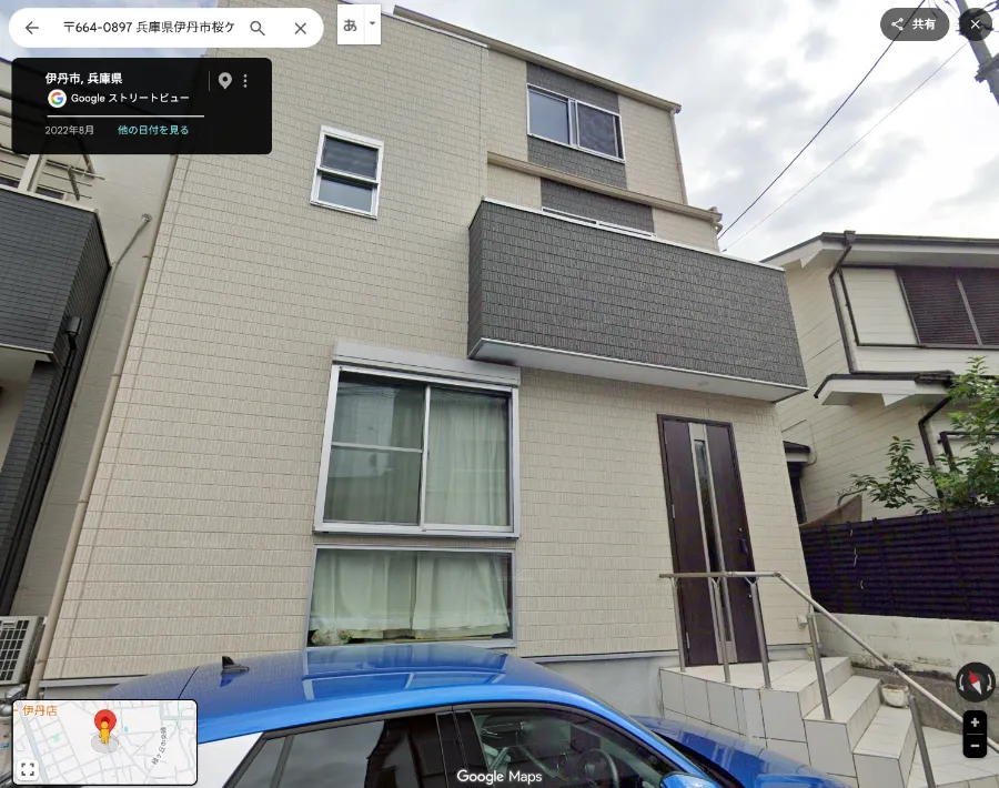 銀座パリス丸投げラク物販の特商法上の所在地をGoogle Mapsで確認した画像
